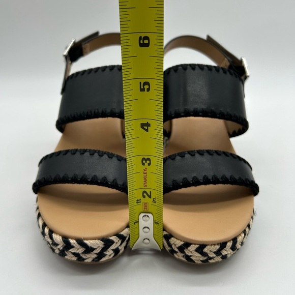 DV by Dolce Vita Black Vegan Wedge Sandals Size 8.5 NWB - Picture 6 of 12